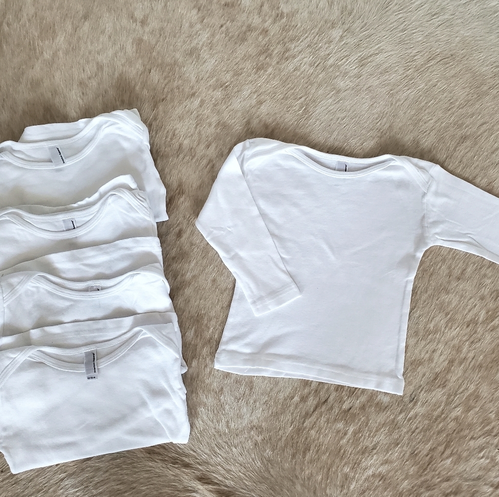 White Toddler Long-Sleeves (5x)